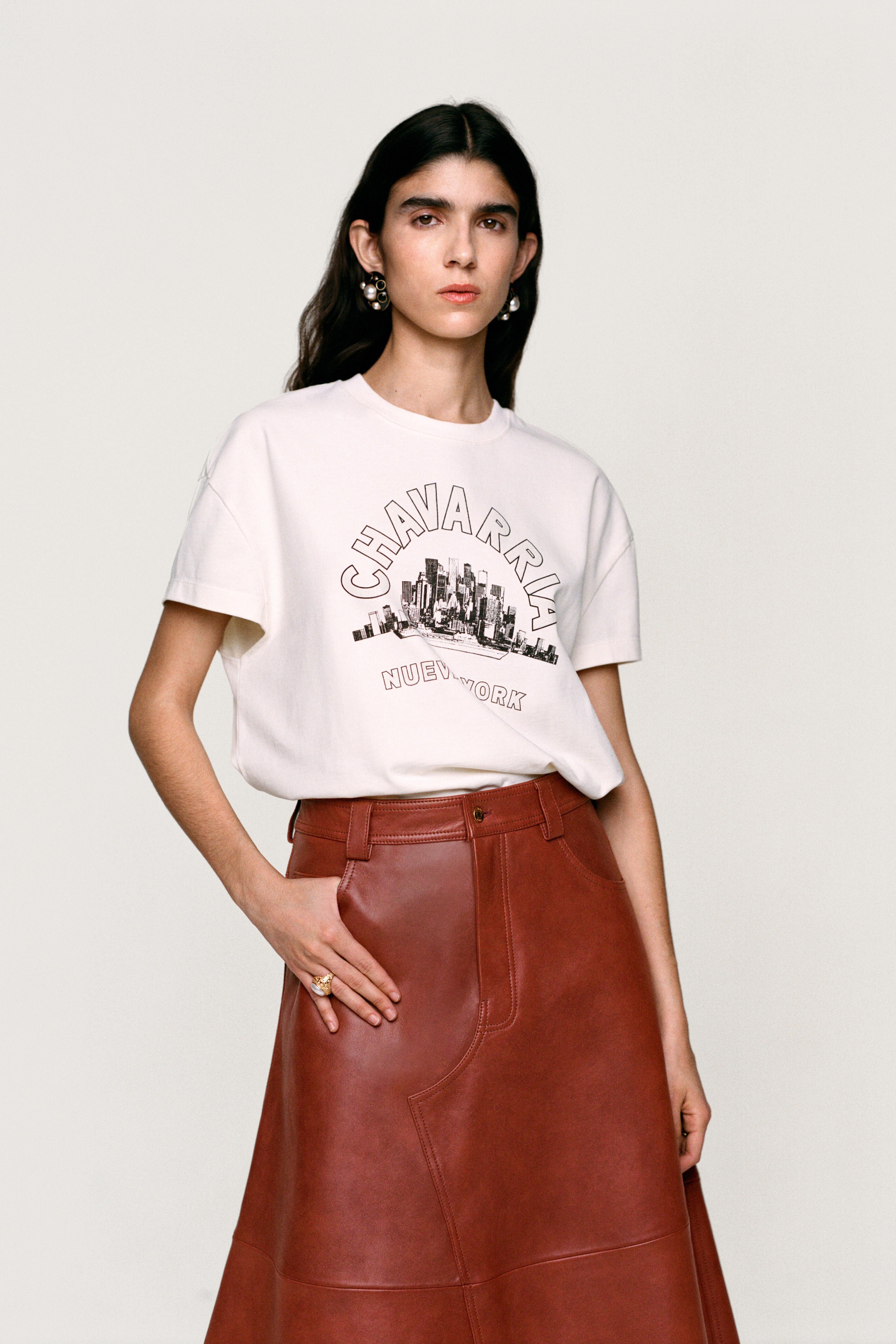 LEATHER MIDI SKIRT WILLY CHAVARRIA X ZARA